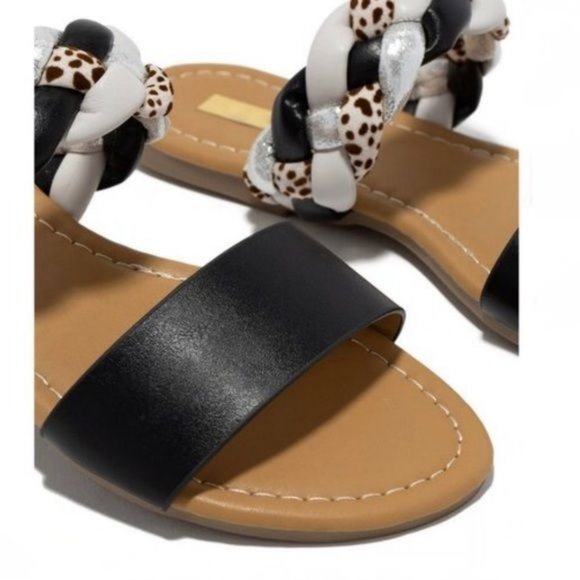 !! NEW !! Slide Sandals With Braided Detail in Black - Picture 7 of 8